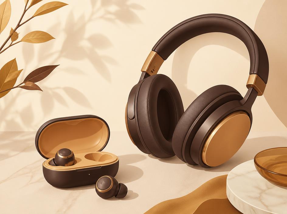 Ilustração editorial da categoria Fones e áudio